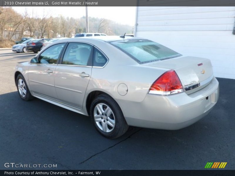 Gold Mist Metallic / Neutral 2010 Chevrolet Impala LS