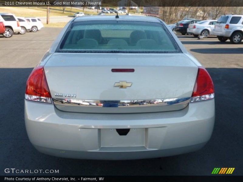 Gold Mist Metallic / Neutral 2010 Chevrolet Impala LS