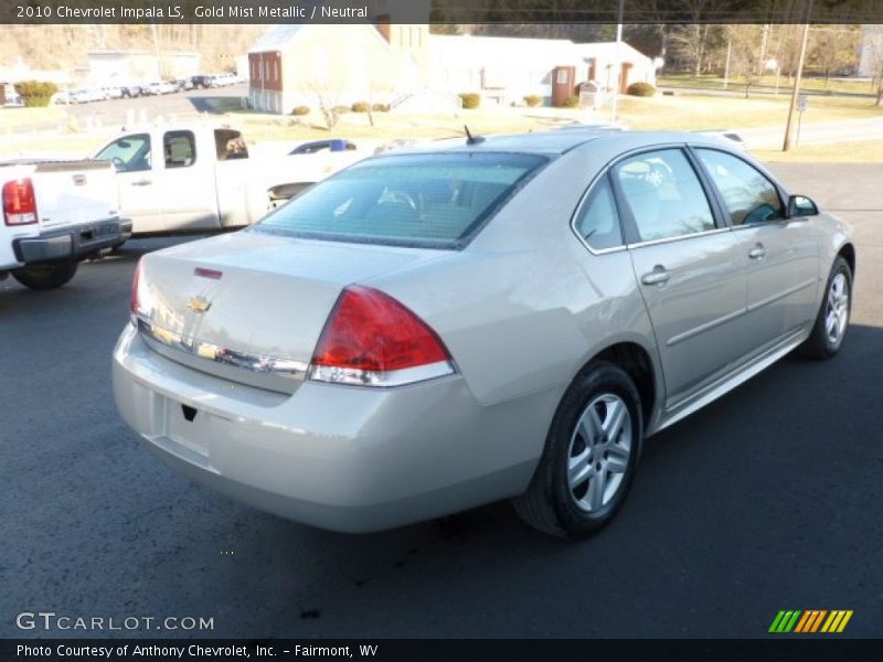 Gold Mist Metallic / Neutral 2010 Chevrolet Impala LS
