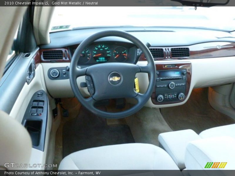 Gold Mist Metallic / Neutral 2010 Chevrolet Impala LS