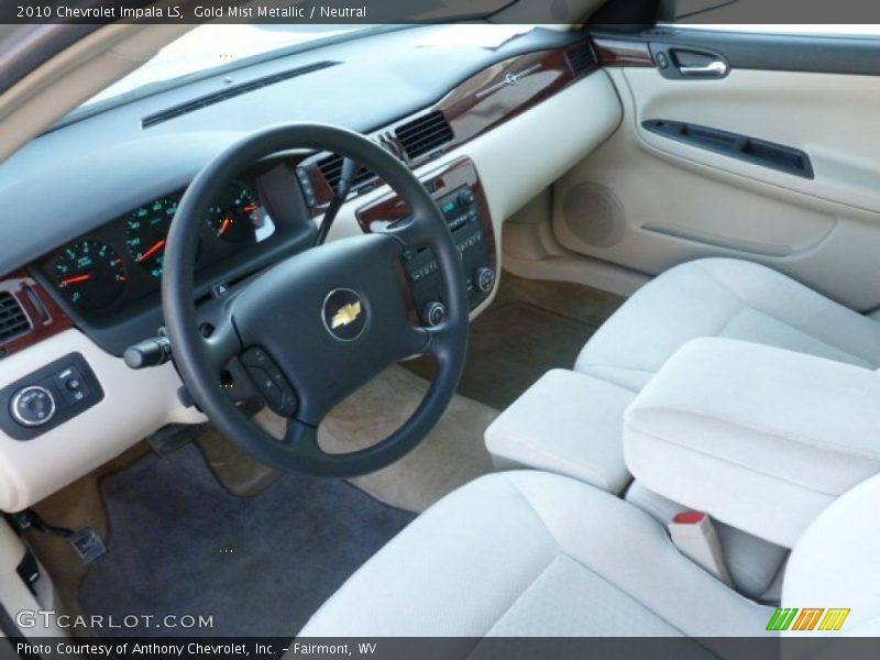 Gold Mist Metallic / Neutral 2010 Chevrolet Impala LS