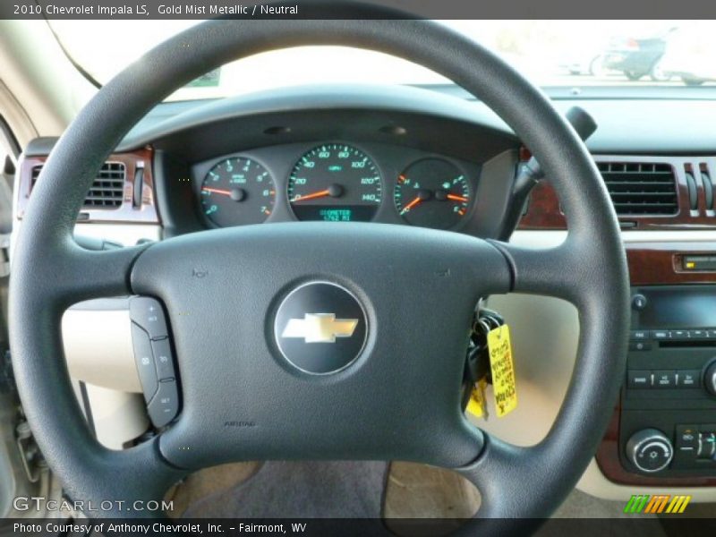 Gold Mist Metallic / Neutral 2010 Chevrolet Impala LS
