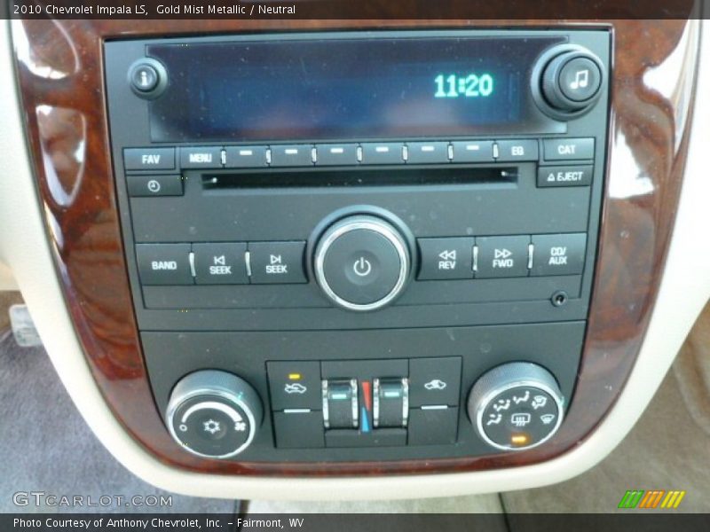 Gold Mist Metallic / Neutral 2010 Chevrolet Impala LS