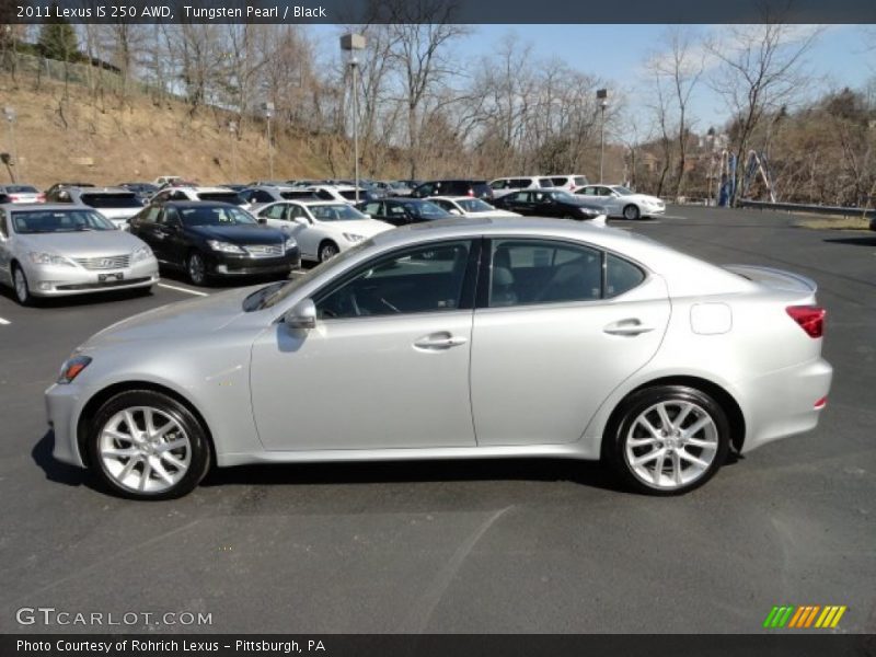 Tungsten Pearl / Black 2011 Lexus IS 250 AWD