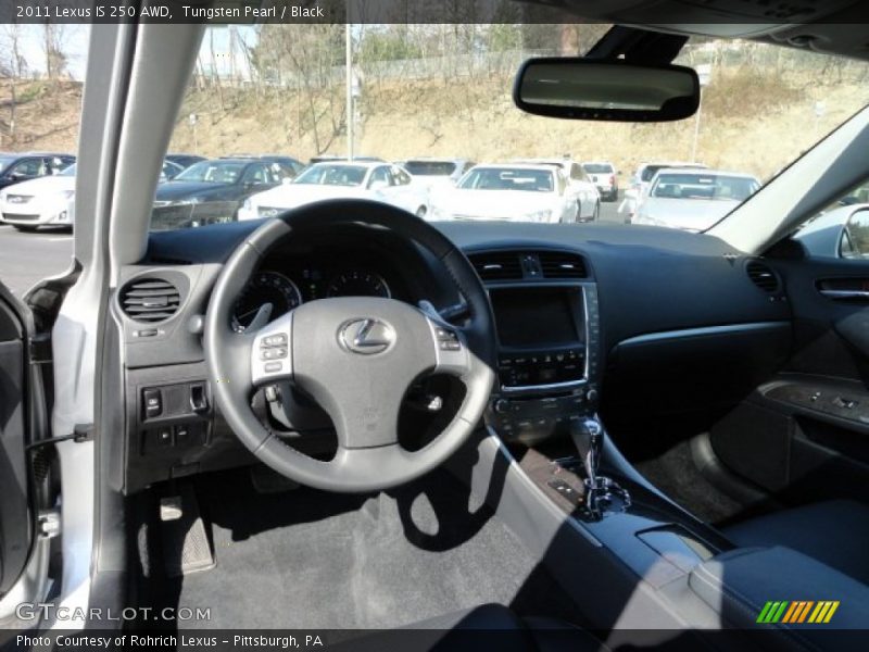 Tungsten Pearl / Black 2011 Lexus IS 250 AWD