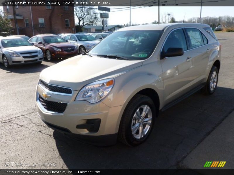 Gold Mist Metallic / Jet Black 2012 Chevrolet Equinox LS AWD