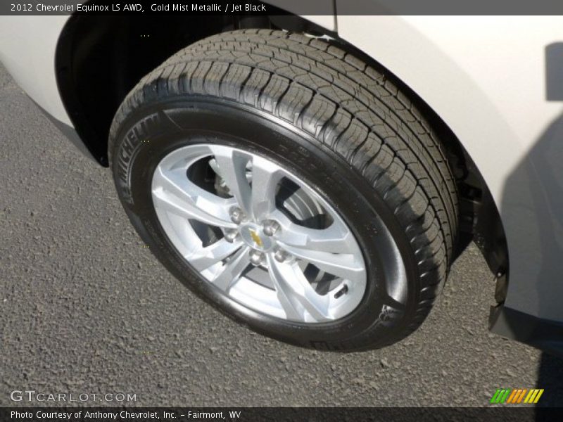 Gold Mist Metallic / Jet Black 2012 Chevrolet Equinox LS AWD