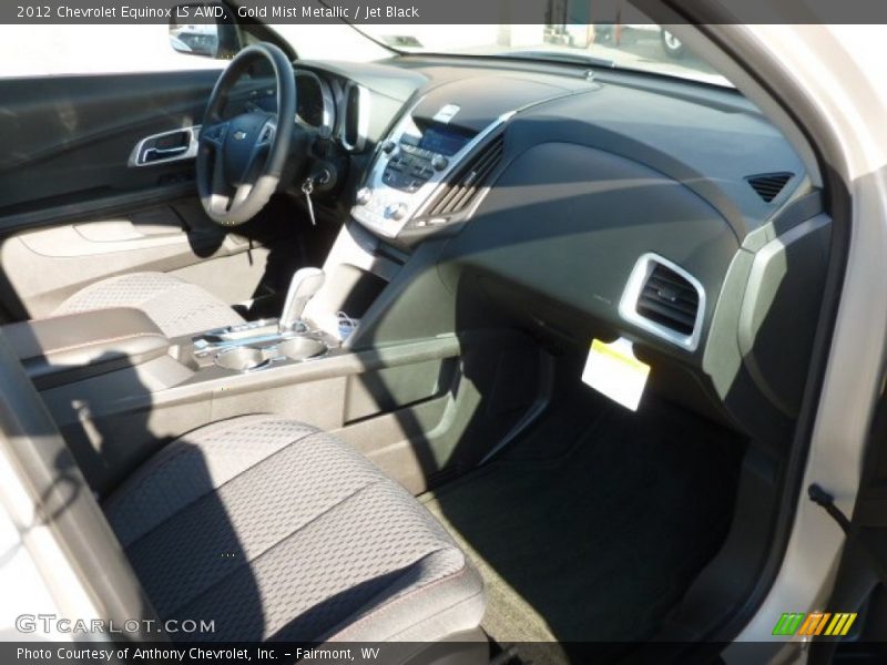 Gold Mist Metallic / Jet Black 2012 Chevrolet Equinox LS AWD