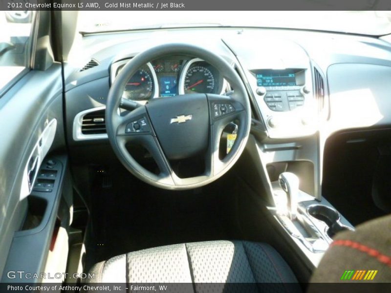 Gold Mist Metallic / Jet Black 2012 Chevrolet Equinox LS AWD