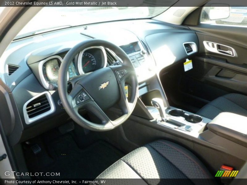 Gold Mist Metallic / Jet Black 2012 Chevrolet Equinox LS AWD