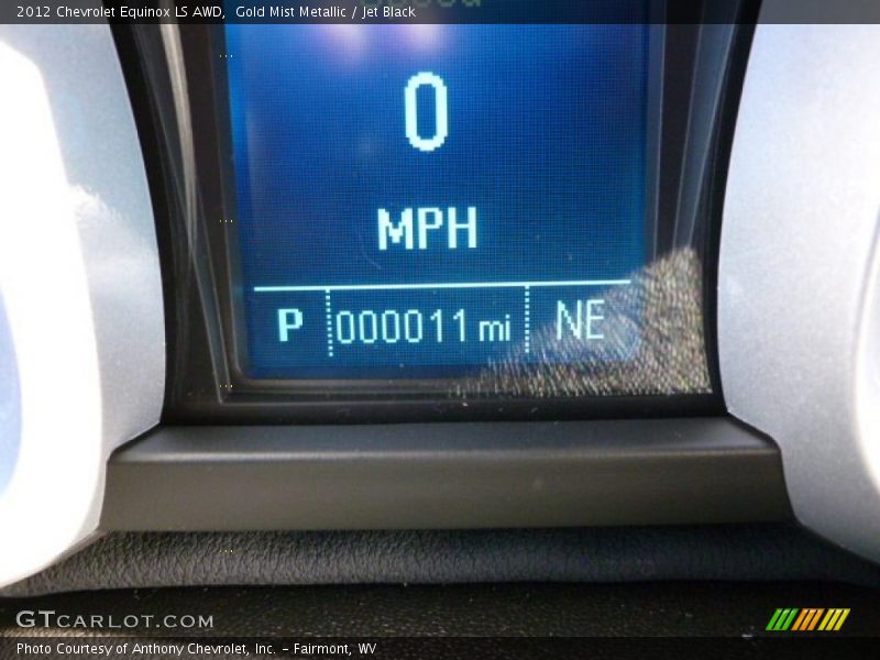 Gold Mist Metallic / Jet Black 2012 Chevrolet Equinox LS AWD