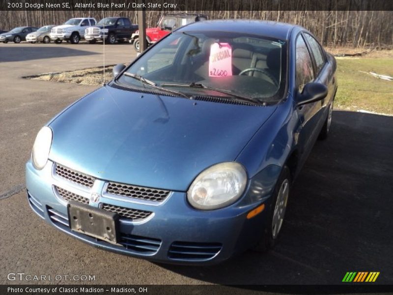 Atlantic Blue Pearl / Dark Slate Gray 2003 Dodge Neon SE