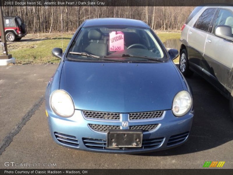 Atlantic Blue Pearl / Dark Slate Gray 2003 Dodge Neon SE