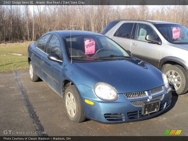 Atlantic Blue Pearl / Dark Slate Gray 2003 Dodge Neon SE