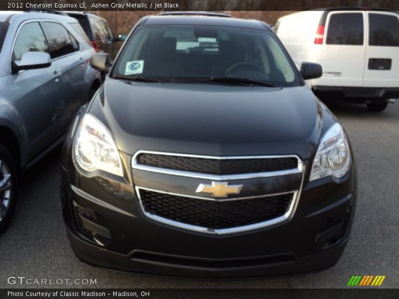 Ashen Gray Metallic / Jet Black 2012 Chevrolet Equinox LS