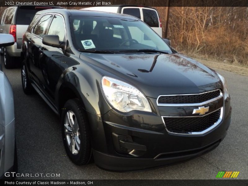 Ashen Gray Metallic / Jet Black 2012 Chevrolet Equinox LS