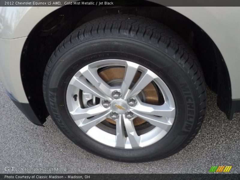 Gold Mist Metallic / Jet Black 2012 Chevrolet Equinox LS AWD