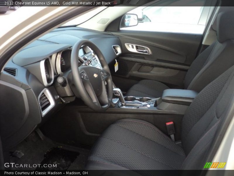 Gold Mist Metallic / Jet Black 2012 Chevrolet Equinox LS AWD