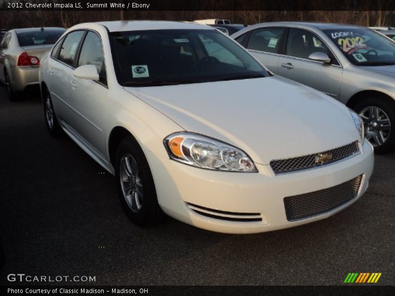 Summit White / Ebony 2012 Chevrolet Impala LS