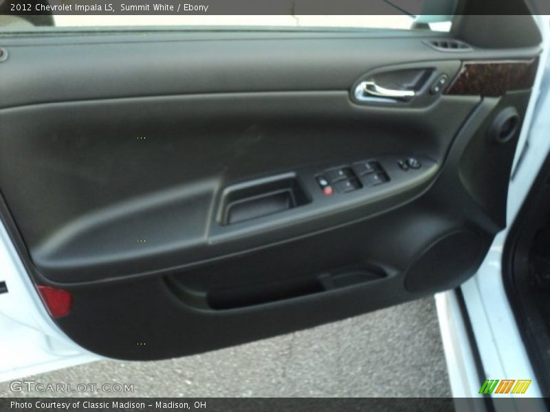 Summit White / Ebony 2012 Chevrolet Impala LS