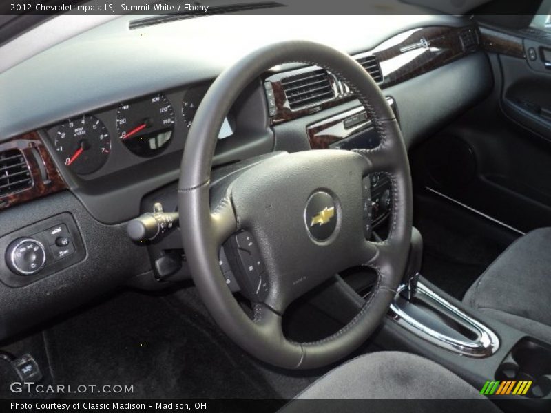 Summit White / Ebony 2012 Chevrolet Impala LS