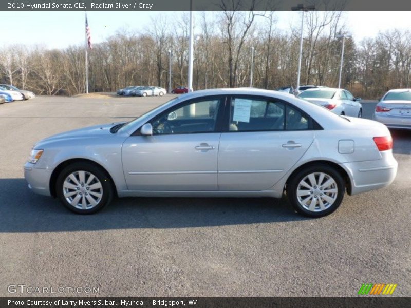 Radiant Silver / Gray 2010 Hyundai Sonata GLS