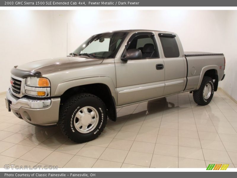 Pewter Metallic / Dark Pewter 2003 GMC Sierra 1500 SLE Extended Cab 4x4