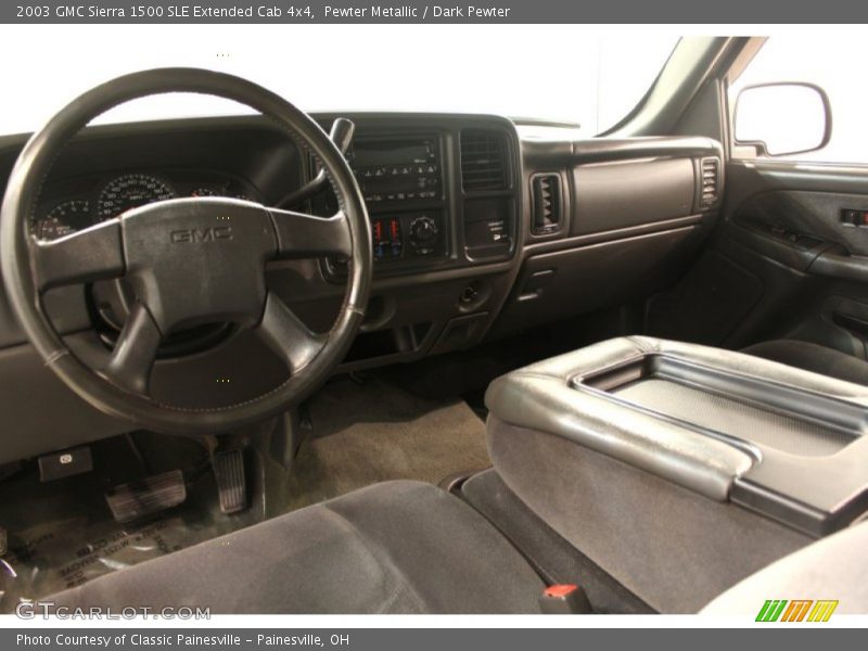 Pewter Metallic / Dark Pewter 2003 GMC Sierra 1500 SLE Extended Cab 4x4