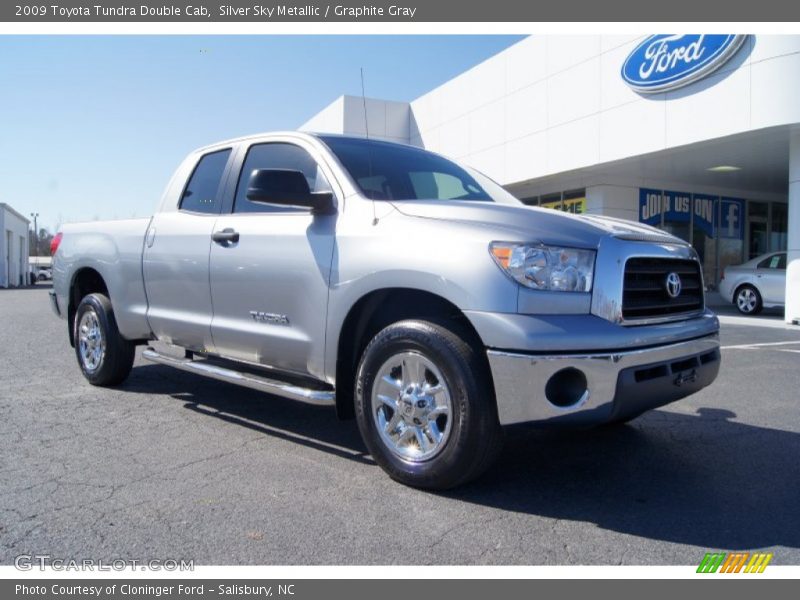 Silver Sky Metallic / Graphite Gray 2009 Toyota Tundra Double Cab