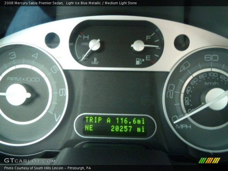 Light Ice Blue Metallic / Medium Light Stone 2008 Mercury Sable Premier Sedan