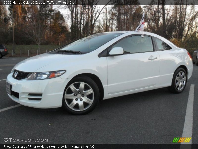 Taffeta White / Gray 2009 Honda Civic LX Coupe