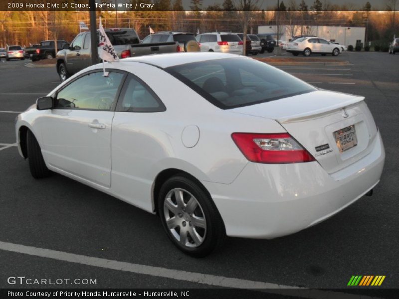 Taffeta White / Gray 2009 Honda Civic LX Coupe
