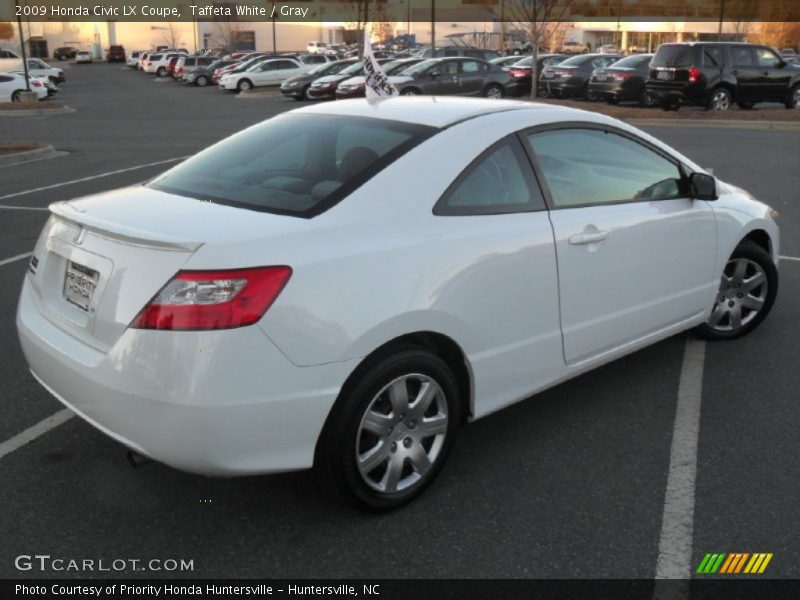 Taffeta White / Gray 2009 Honda Civic LX Coupe