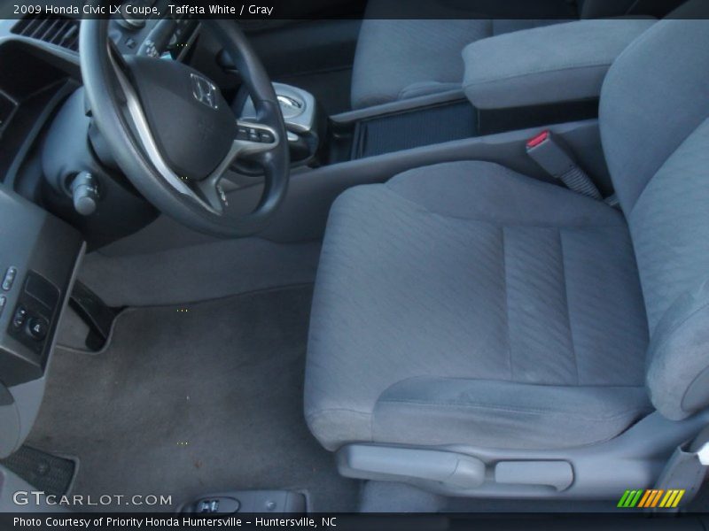 Taffeta White / Gray 2009 Honda Civic LX Coupe