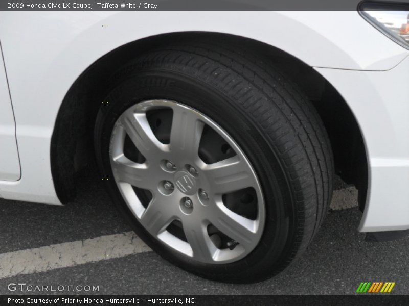 Taffeta White / Gray 2009 Honda Civic LX Coupe