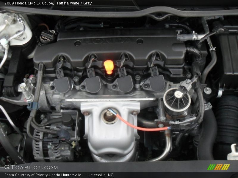 Taffeta White / Gray 2009 Honda Civic LX Coupe