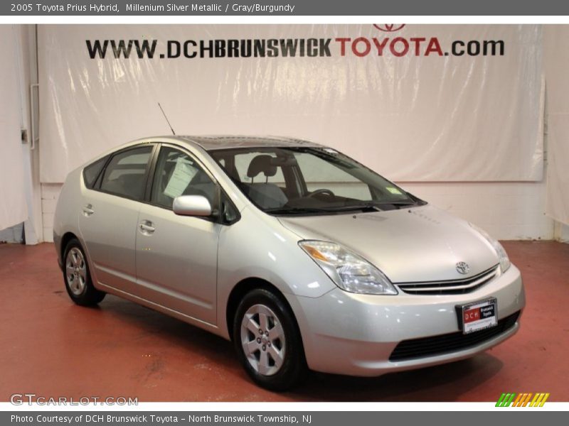 Millenium Silver Metallic / Gray/Burgundy 2005 Toyota Prius Hybrid