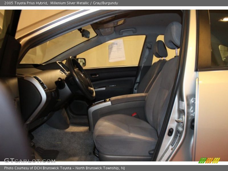 Millenium Silver Metallic / Gray/Burgundy 2005 Toyota Prius Hybrid