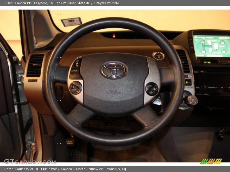 Millenium Silver Metallic / Gray/Burgundy 2005 Toyota Prius Hybrid