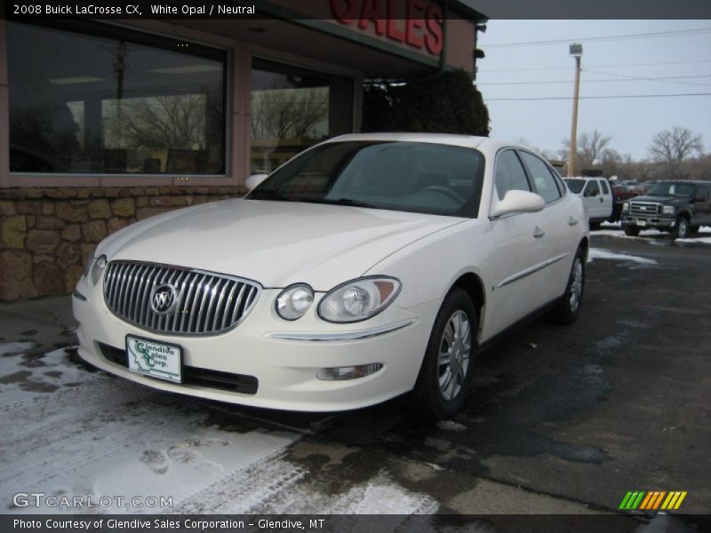 White Opal / Neutral 2008 Buick LaCrosse CX