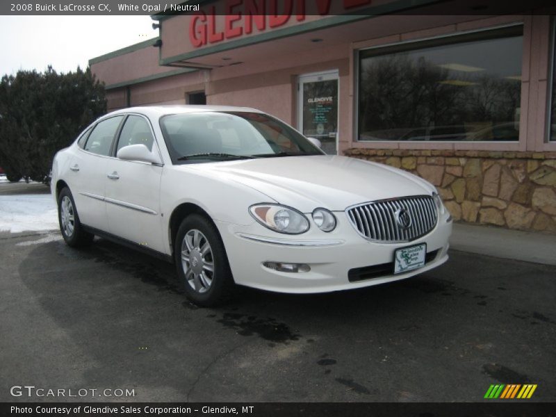 White Opal / Neutral 2008 Buick LaCrosse CX