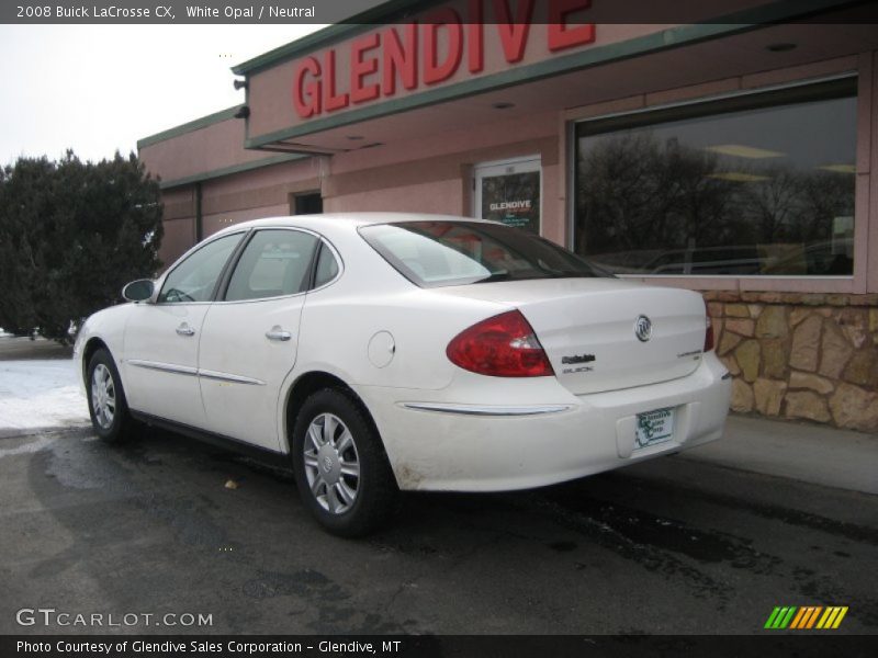 White Opal / Neutral 2008 Buick LaCrosse CX