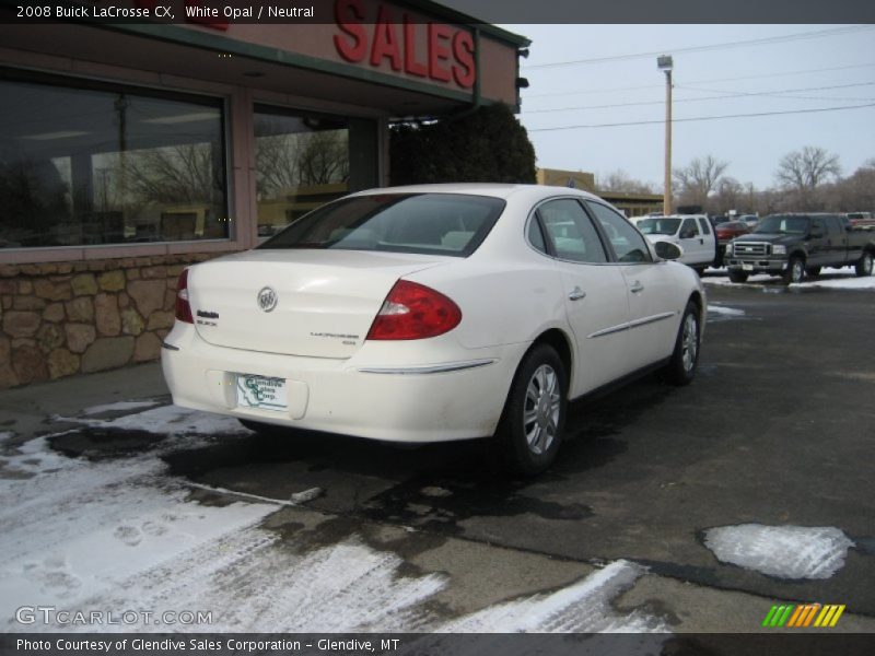 White Opal / Neutral 2008 Buick LaCrosse CX