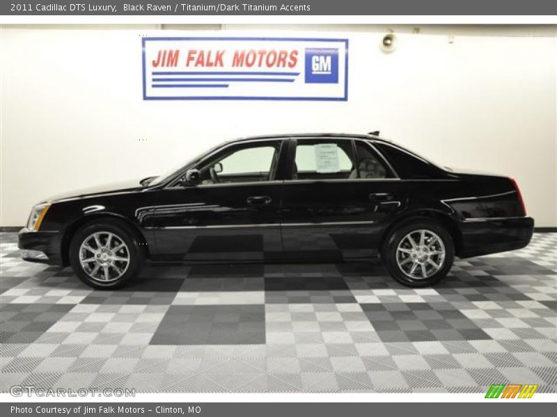 Black Raven / Titanium/Dark Titanium Accents 2011 Cadillac DTS Luxury