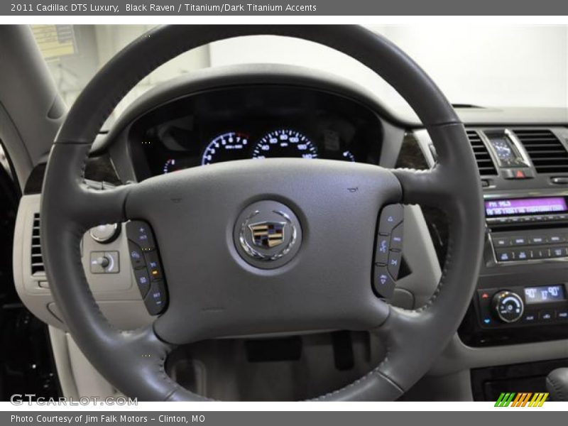 Black Raven / Titanium/Dark Titanium Accents 2011 Cadillac DTS Luxury