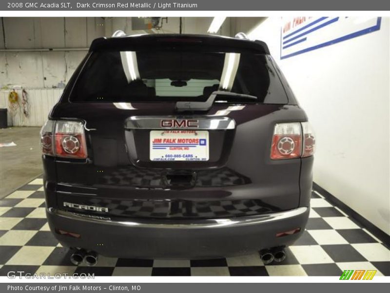 Dark Crimson Red Metallic / Light Titanium 2008 GMC Acadia SLT
