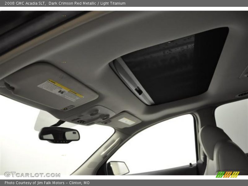 Dark Crimson Red Metallic / Light Titanium 2008 GMC Acadia SLT