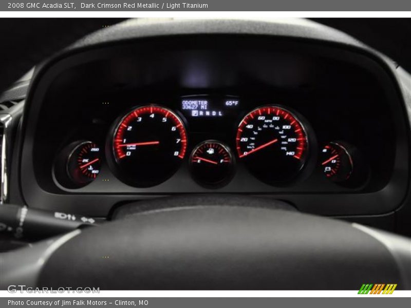 Dark Crimson Red Metallic / Light Titanium 2008 GMC Acadia SLT