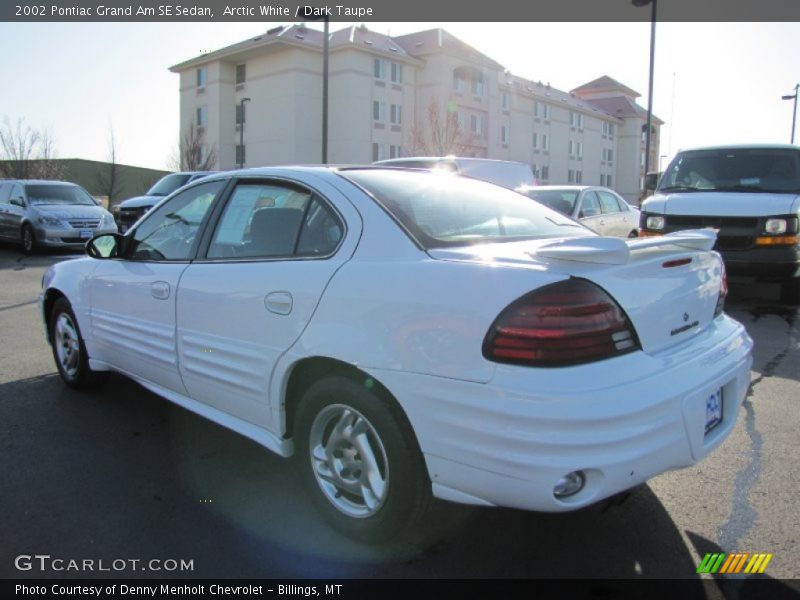 Arctic White / Dark Taupe 2002 Pontiac Grand Am SE Sedan