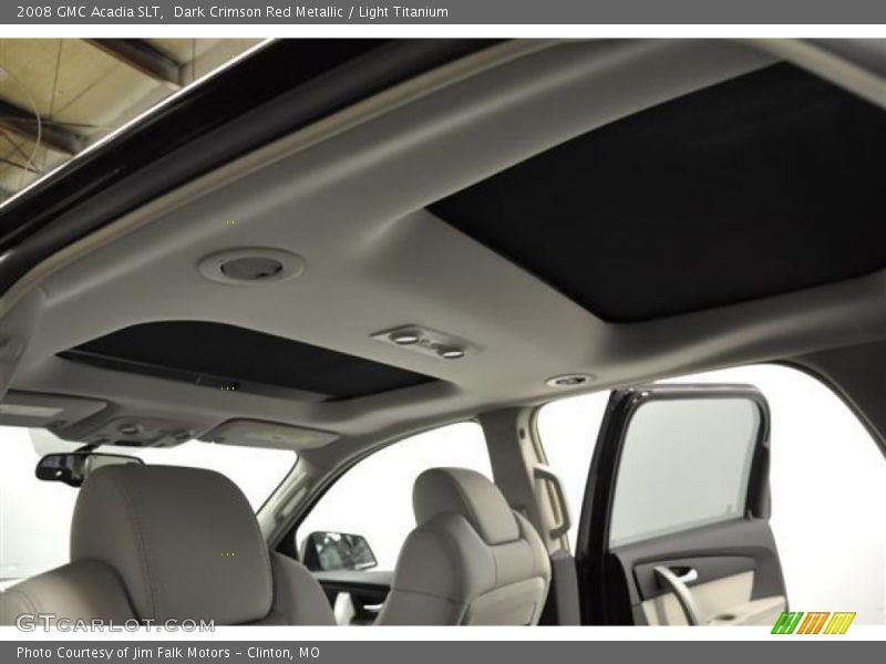 Dark Crimson Red Metallic / Light Titanium 2008 GMC Acadia SLT